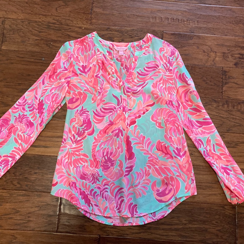 Lilly pulitzer silk blouse